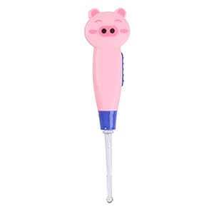 Clenp Ear Pick with Cartoon Animal Anti-Slip Handle, Portable LED Light Ear Picker Ear Wax Remover Cleaner Tool Kit…