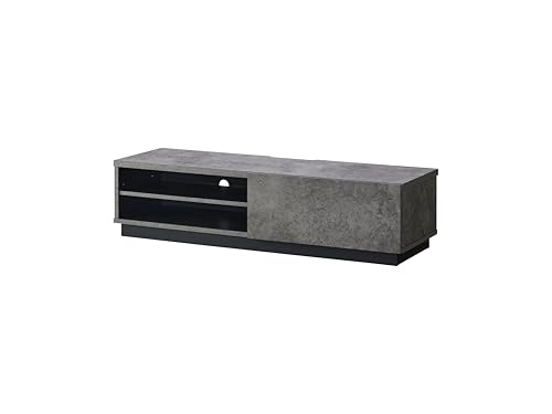 【Amazon.co.jp限定】朝日木材加工 テレビ台 リオラ 50型 対応 幅115cm ストーングレー ローボード 低床 引出収納 巾木よけ 木製 TV台 LIA-3012AV-SN
