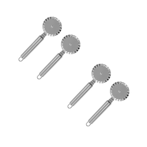 SOLUSTRE 4pcs Stainless Steel Pizza Cutters Wheel Cake and Bread Slicer for Easy Cutting and Lightweight Design for Home and Kitchen Use