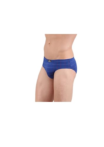 Image of Crystal Italia Brief Men's Super Combed Cotton Checkered Brief with Concealed Waistband | Assorted | (Pack of 2)