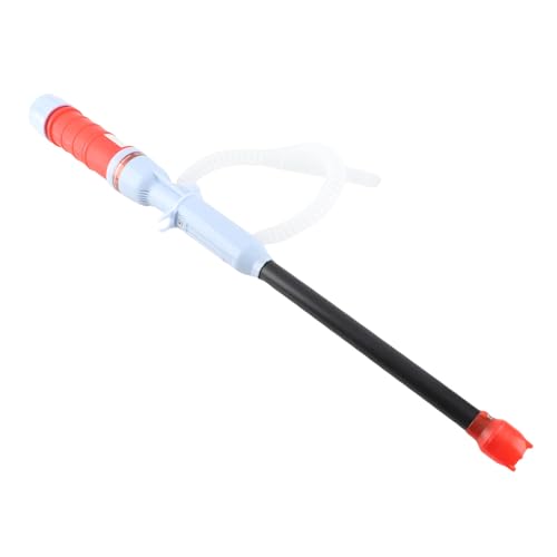 Tomantery Bomba Eléctrica de Transferencia de Líquido, Extractor de Aceite Portátil Duradero para Gasolina, Diésel con Manguera de 16 Pulgadas (Rojo)