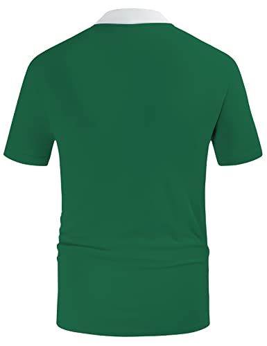 PJ PAUL JONES Mens Polo Shirt Short Sleeve Performance Golf Polo Shirts Daily CasualWear2