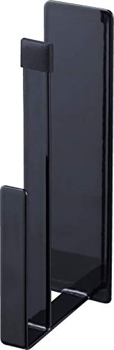 山崎実業 マグネットキッチントレーホルダー 2個組 ブラック 約W4XD7.2XH16cm タワー キッチントレー収納 円形トレー収納可 幅調節可能 5051