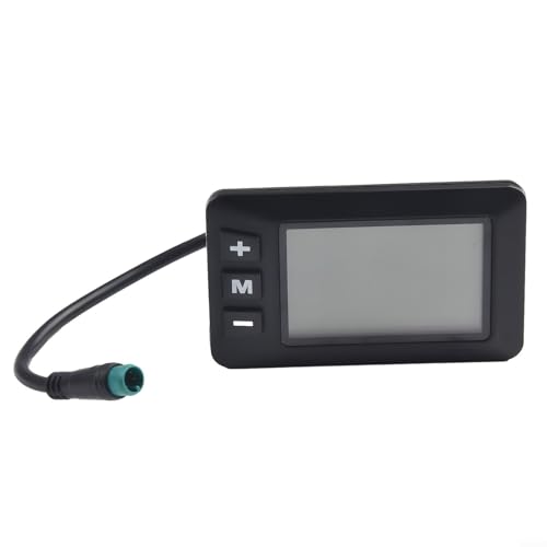 EXTRWORY 1 X JN GD01 Pantalla LCD 36V 48V 5 Pin Para Bicicleta Eléctrica Con Velocidad Batería Kilometraje Datos Pantalla Negra Para Viajar Y Montar Al Aire Libre
