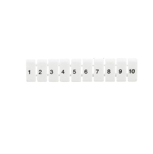 KKKLMMTT - Lot de 10 blocs de jonction vierges avec numéros standard pour rail DIN ZB4 ZB5 ZB6 ZB8 ZB10 (Blank,ZB8)