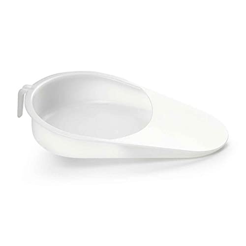 Acan Orinal Sanitario de plastico Color Blanco, para Usar en el hogar, baño, Medico, Trabajo, hospita o Cuidado de Personas dependientes. 9,5 x 27 x 46 cm
