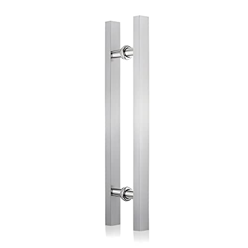 Poignée de porte à tirer en tube carré pour un usage intensif durable