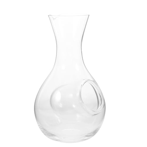 WEKADRIN Japanese Glass Sake Decanter con Tasca Ghiaccio per Raffreddamento Caraffa Cristallo Spessa per Servire Sake Freddo Versatore Inclinato per Controllo Versata per Casa e Bar