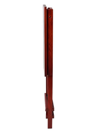 Image of fplus Teak Wood Folding Table, 32 x 16 x 30 Inches | Portable Foldable Table for Dining, Bedroom, Balcony & Indoor Use