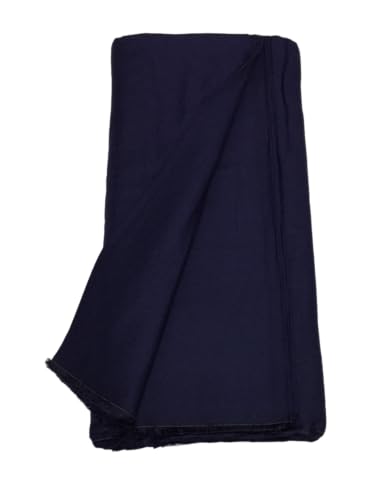 Image of BKRKJ Women's Rayon Cotton Unstitched Fabric by Meter for Sewing Suit Salwar Chudidar Patiyala Kurti Shirt Kameez Blouse Kurta Pyjama (4 Meter, Navy Blue)