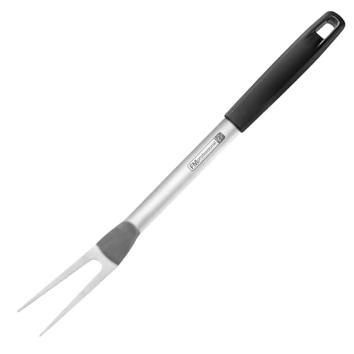 FMprofessional Forchettone da carne BBQ 45 cm in acciaio inox, Forchetta barbecue con punte affilate e manico ergonomico, Utensile griglia lavabile in lavastoviglie