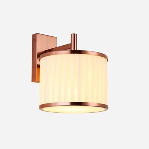 Luminaire mural pour couloir avec abat-jour or rose sain