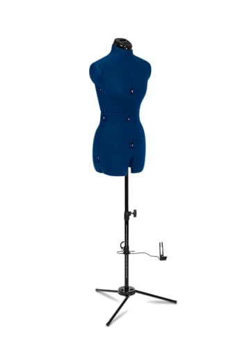 Adjustoform Sew Deluxe FG372 Adjustable Dress & Pants Form Sapphire S-M (US Dress Size 4-12) 8 Part Female Sewing Mannequin + Pin Grip Hem Marker