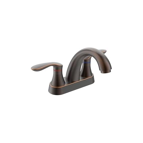 Bathroom Faucet, 4 Inch Bathroom Faucets for Sink 3 Hole, Centerset Bathroom Sink Faucet with Pop Up Drain and cUPC Lead-Free Hose(ORB) Cover