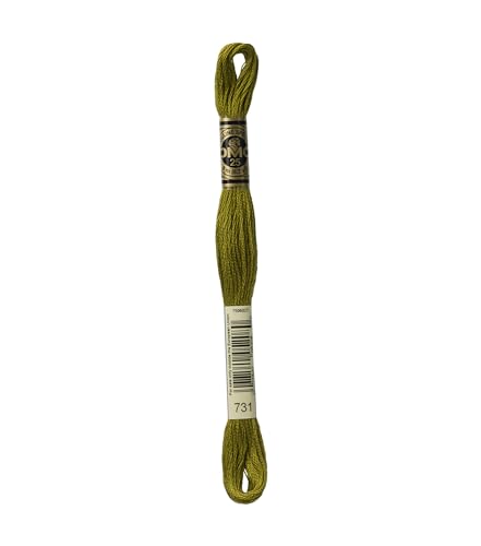 Image of DMC 6-Strand Embroidery Cotton Bundle - Olive Green Color Family - 5 Skeins of Thread - 8.7yd Skeins