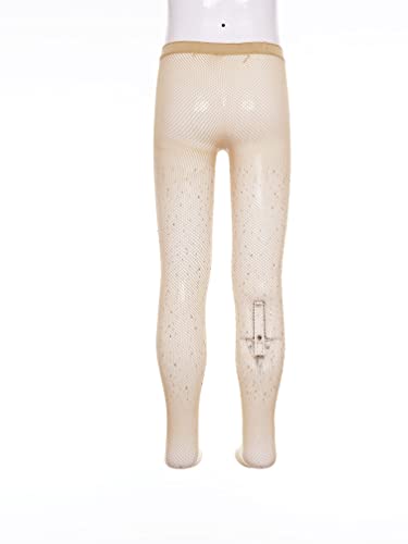 Kids Girls Shiny Fishnet Stockings Tights Hollow Out Pantyhose with Rhinestone Mesh Socks4