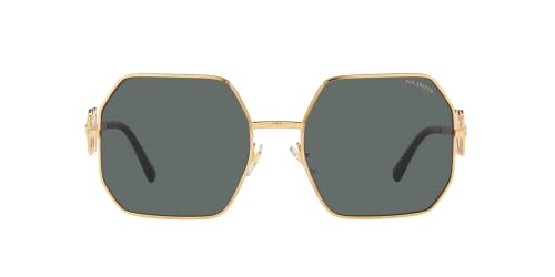 Versace VE 2248 100281 Gold Metal Geometric Sunglasses Grey Polarized Lens3