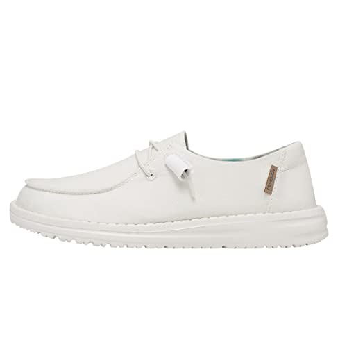 HEYDUDE Women's Wendy Silk Moon Size 8 | Women’s Shoes | Women’s Lace Up Loafers | Comfortable & Light-Weight