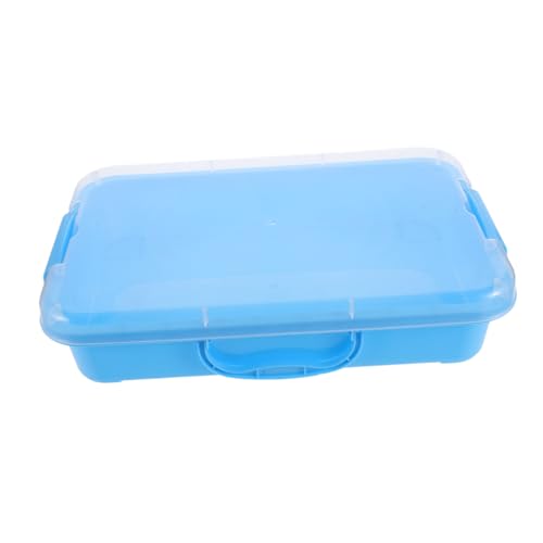 SUPVOX Boys and Girls Plastic Sandbox Desktop Sandbox Secure Lid Multifunctional Storage Box for Sand Play for Home and Preschool Activities
