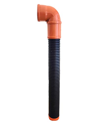 Sickerschacht 110mm für Entwässerungsrinnen Hofablauf KG Rohr Drainage Regenwasser Bodenablauf (Bogen DN110)