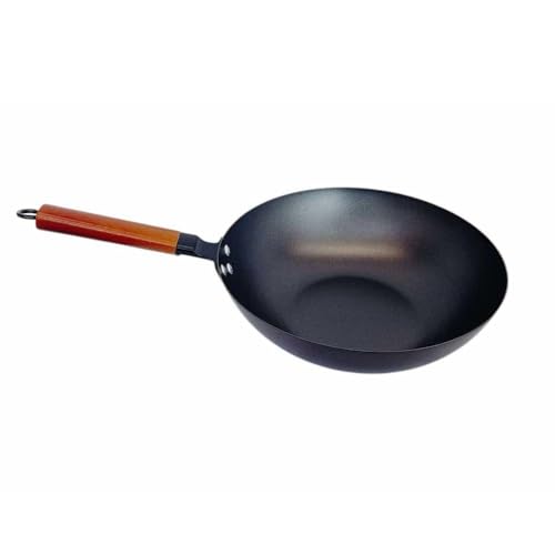 Wok de acero al carbono 25 cm fondo plano miniatura 7