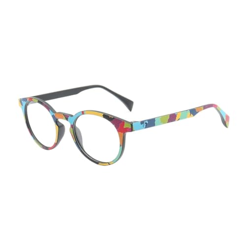 Gafas de lentes transparentes redondas para corregir la palidez facial con marco C9