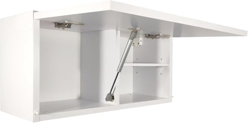 Milionmeblicom Armoire de Salle de Bain Meuble Modèle Laura Suspendue 30 x 60 x 23 cm Blanc Mat Pliable Murale Commode Moderne Chambre de Rangement Compartiments, Portes Télescopiques