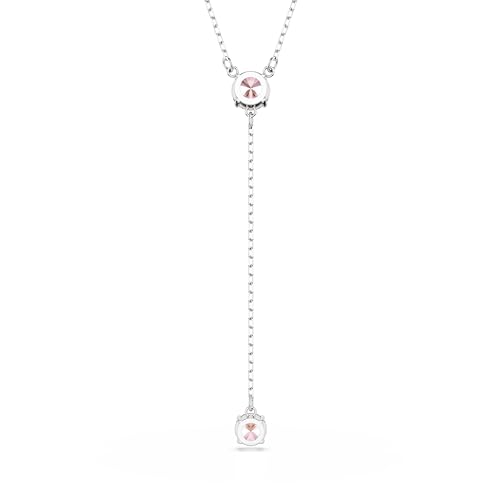 Swarovski Attract Crystal Y Necklace, Round Cut, Blue & Pink Stones, Rhodium Finish, Part of the Attract Collection4