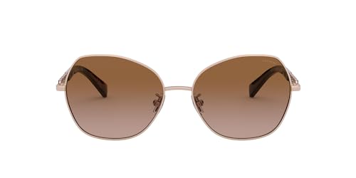 Coach HC7112 Sunglasses, Rose Gold/Brown Rose Gradient, 56 mm
