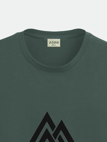 Image of ADRO Men's 100% Cotton Regular Fit T-Shirt
