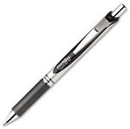 Gel Pen,Retractable,Metal Tip,.7mm,Refill.,Black Barrel/Ink Qty:12