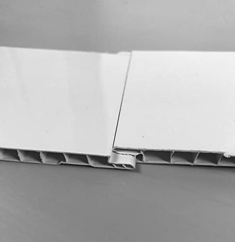 Gloss White 5mm Bathroom Cladding Shower Wet Wall Panels PVC Ceiling By DBS (10 Pack)