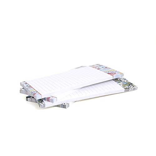 Set mit 4 farbigen Mini-Notizbüchern - 60 Abreißblätter 10x20 cm - mit Linien Cover
