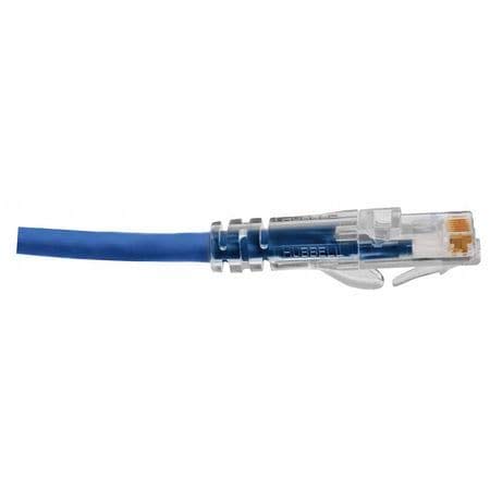 Cable Ethernet Cat 6A Azul 1 ft miniatura 1