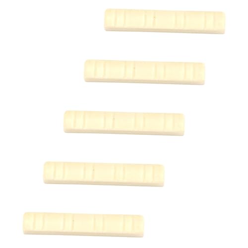 JEWEDECO 5本 プラスチック 8弦 マンドリン ナット 楽器 ウクレレ チューナー エレクトリック ギター ナット サドル アコースティック ギター ナット ブランク 用 ギター クール ギ