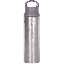 Boundless Voyage 800ml / 27oz Titanium Water Bottle Vacuum Insulated Falsk Leakproof Wide Mouth with Hook Handle Lightweight & Durable for Camping Hiking Running Outdoor Sports Ti3016D