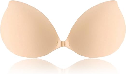 zaswi Stick on Bra Backless Invisible Adhesive Push up Strapless Bra for Women, Suitable for Backless Dresses, Wedding and Party Nude-picture-32