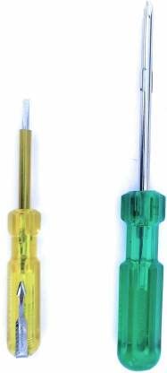 JMD TOOLS Magnetic Screw Driver Tool Kit (Yellow) Replaceable Straight Standard Screw-Driver