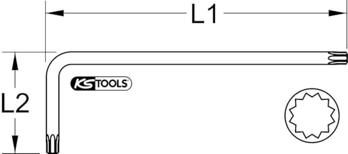 Clé polygonale XZN M16 KS TOOLS 151.4517 version XL à ergots