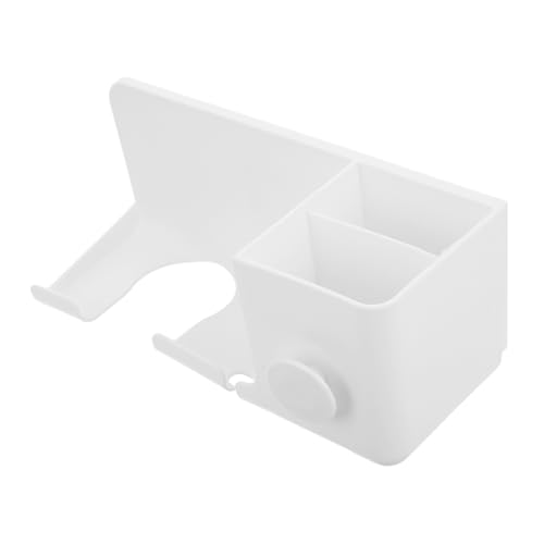 DEARMAMY Plastic Bathroom Hair Tool Organizer Wall Mount Hair Brush Holder Blow Dryer Wall Holder Hair Accessory Organizer White -  I89YS333406M7NHG