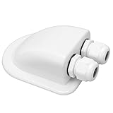 Soportes Y Placas De Conexión Doble Cable Fácil Instalación Carcasa Solar Abs para Barco Glándula Solar Ip68 Resistente Al Agua (White)