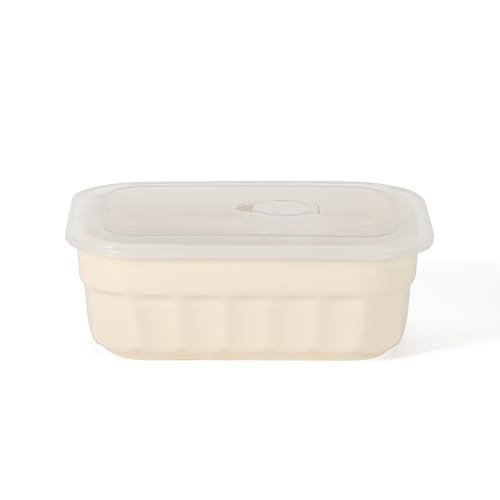 Image of Martha Stewart Broadbrook 6 Piece Stoneware Meal Prep Container Set with Lids, Rectangular Food Storage & Bakewar |Oven, Refridgerator, Microwave, Dishwasher Safe