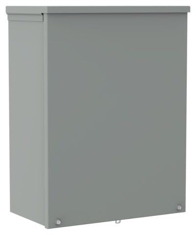Hoffman A24R2412NK NEMA 3R Enclosure, Screw Cover, Galvanized, Painted, 24.00" x 24.00" x 12.00"
