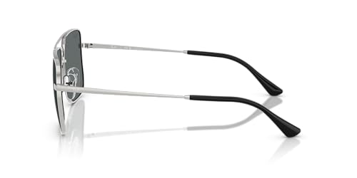 Ray-Ban Unisex Sunglasses Silver Frame, Dark Grey Polar Lenses, 56MM2