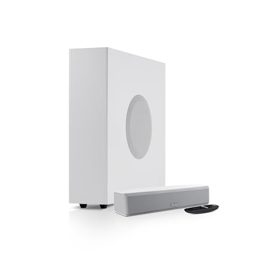 Teufel CINEBAR ONE+ Soundbar Subwoofer Bluetooth Musik Heimkino Games (Weiß)