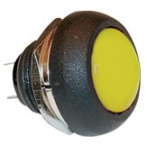 CES SPST Push Button Switch Yellow MOMENTARY-ON Normally Open