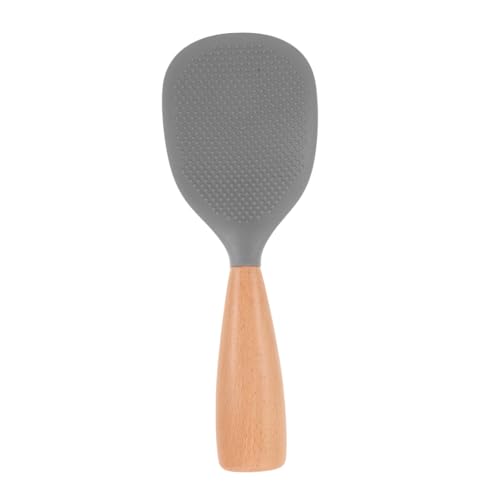 LALADEFIEE Rice Spatula Silicone Kitchen Spoon with Handle Non Stick Rice Paddle for Easy Serving Space Saving Upright Design and Mashed Potatoes