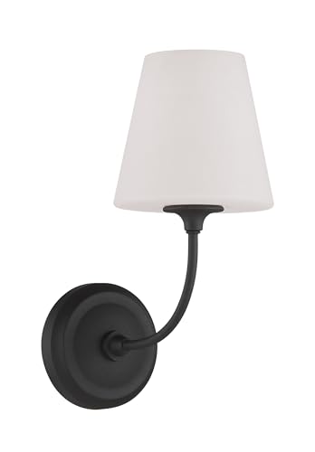 Image of Crystorama Libby Langdon Sylvan 6'' Black Forged Sconce