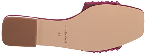 Charles David Women's Sparkle Flat Sandal, Magenta, 9 #TOP3
