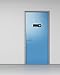 Alpine Industries Restrooms Signs - Durable Horizontal Self Adhesive Back & White Bathroom Door Sign/Placard w/Braille Lettering For Business Office & Restaurant